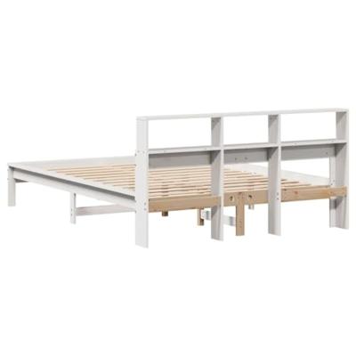 Bedframe zonder matras massief grenenhout wit 160x200 cm