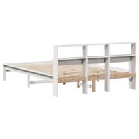 Bedframe zonder matras massief grenenhout wit 160x200 cm - thumbnail