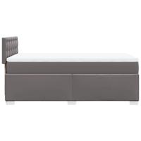 Boxspring met matras kunstleer grijs 80x200 cm - thumbnail