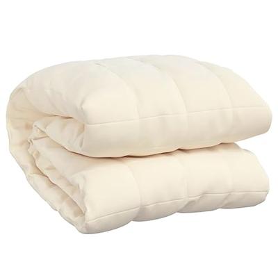 VidaXL Verzwaringsdeken 122x183 cm 9 kg stof lichtcrèmekleurig VidaXL Verzwaringsdeken 122x183 cm 9 kg stof lichtcrèmekleurig
