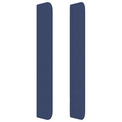 Boxspring met matras stof blauw 90x200 cm