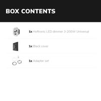 LED dimmer - 3-200 watt - Geschikt voor fase afsnijding - Universeel - Incl. zwart afdekraam en draaiknop - thumbnail