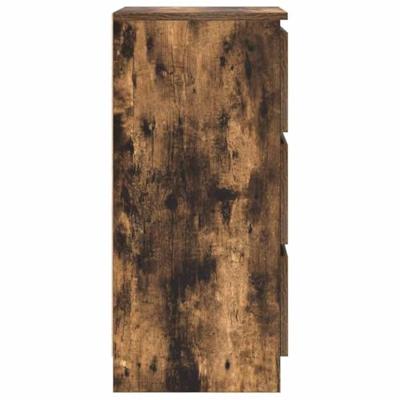 Dressoir 37,5x35x76 cm bewerkt hout gerookt eikenkleurig