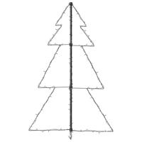 VidaXL Kegelkerstboom 160 led&apos;s binnen en buiten 78x120 cm - thumbnail