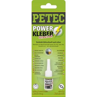PETEC universeel lijm "power kleber blitzschnell" second adhesive 3g sb water bottle