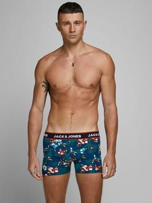 Jack & Jones Boxershorts JACFLOWER Trunks 3-pack Zwart / Navy-XL