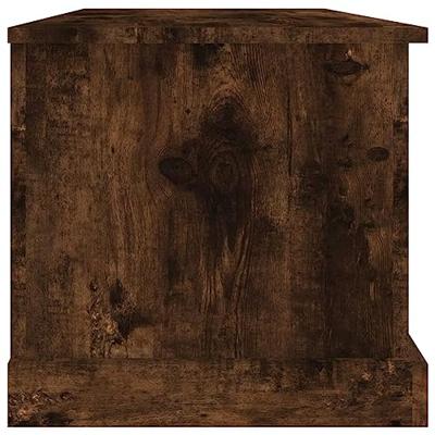 Opbergbox 70x40x38 cm bewerkt hout gerookt eikenkleurig Opbergbox 70x40x38 cm bewerkt hout gerookt eikenkleurig