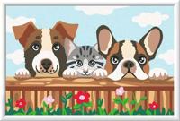 Ravensburger creart schilderen op nummer - kat en honden - thumbnail