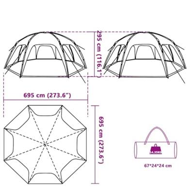 Partytent waterdicht zeegroen - thumbnail