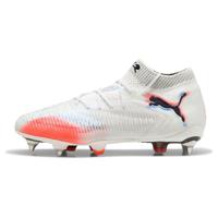 PUMA Future 8 Ultimate IJzeren-Nop Voetbalschoenen (SG) Wit Felrood Blauw - thumbnail