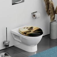 MDF WC-bril SEA STONE lange levensduur: extreem onbreekbaar en krasbestendig eenvoudig schoon te maken dankzij het gladde oppervlak eenvoudige installatie: compleet bevestigingsmateriaal inbegre - thumbnail