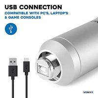 Vonyx CMS300S studio USB-microfoon & tafelarm titanium - thumbnail