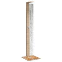 VidaXL Buitendouche 50x55x224 cm poly rattan en acaciahout beige - thumbnail