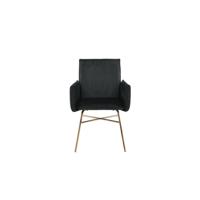 Nohr Eetkamerstoel 'Mikella' Velvet, kleur Zwart - thumbnail