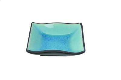 Vierkant Bord - Glassy Turquoise - 9 x 9cm Vierkant Bord - Glassy Turquoise - 9 x 9cm