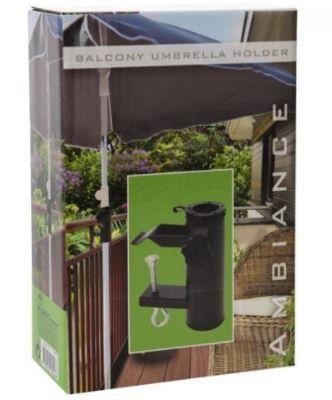 Universele balkon houder stokparasolhouder stokparasolvoet Nampook kunststof, geschikt voor kleine stokparasols - Nampook