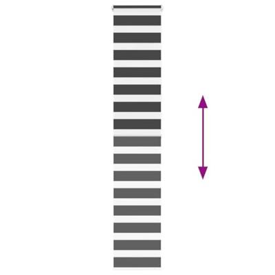 VidaXL Zebra rolgordijn 50x200 cm stofbreedte 45,9cm zwart