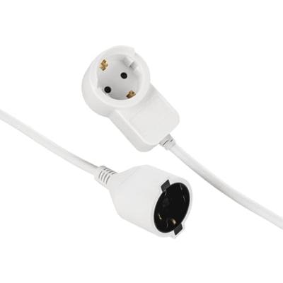 Hama Geaarde Verlengkabel Powerplug Extra Stopcontact 3,0 M Wit - thumbnail