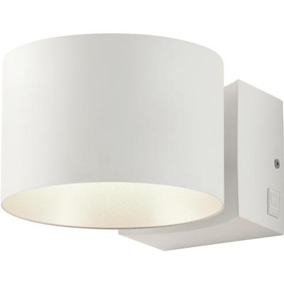 LED Wandlamp - Musterring Loop - 1 Lichtpunt van 10 Watt - Dimbaar - Aanpasbare Lichtkleur - Draaibaar - Afstandsbediening - Mat Wit - Metaal