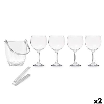 IJsemmer Vivalto Transparant Metaal Kristal 14,5 x 12 x 12,5 cm 4x (10,5 x 20 cm) 36 x 21,5 x 23,5 cm Fluitglazen (2 Stuks)