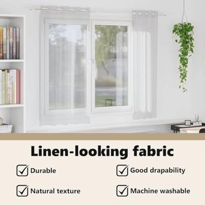 VidaXL Voile gordijn 2 pcs lichtgrijs 175 x 140 cm polyester