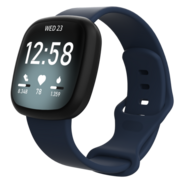 Fitbit Versa 3 & 4 / Sense 1 & 2 Sportbandje - Donkerblauw - Maat: M/L - thumbnail