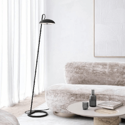 Zwarte vloerlamp met G9 fitting schakelaar "Versale" DFTP