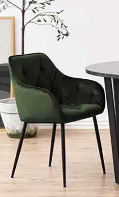 Bendt Eetkamerstoel 'Loren' Velvet, kleur Forest Green