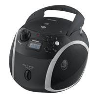 Grundig GRB 3000 BT draagbare radio Boombox met Bluetooth zwart/zilver - thumbnail