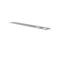 Hotbath &More Planchet 80 cm inclusief bevestigings rails met 2 uitsparingen voor een zeepdispenser of beker Mat wit - thumbnail