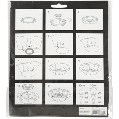 Papier Bloemen, roos, D: 15+25 cm, 230 g, 2 stks