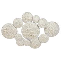 Decoratieve figuren Home ESPRIT Wit Gouden Cirkels Decapé 102 X 7 X 74 CM - thumbnail