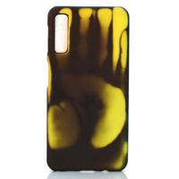 Plakken skin + PC thermische sensor verkleuring Case voor Samsung A50 (zwart groen) - thumbnail