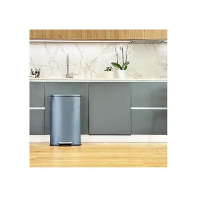 Pattumiera da cucina a pedale - ADMIRAL - KITCHEN MOVE - 50L - Design - Grigio opaco in acciaio inox