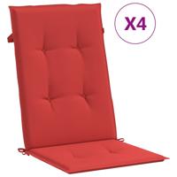 Tuinstoelen 8 st verstelbaar met kussens massief teakhout - thumbnail