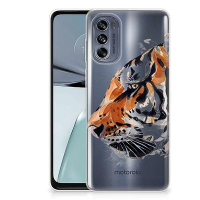 Smartphone hoesje Motorola Moto G62 5G Watercolor Tiger Smartphone hoesje Motorola Moto G62 5G Watercolor Tiger