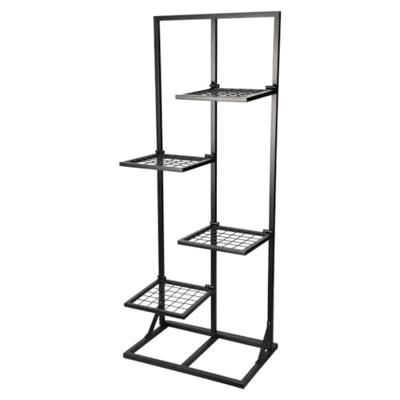 ProGarden plantenrek met 4 schappen 40x27x102 cm zwart