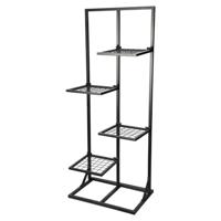 ProGarden plantenrek met 4 schappen 40x27x102 cm zwart - thumbnail