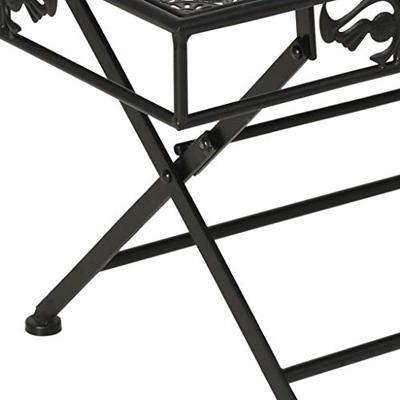 Salontafel vintage stijl inklapbaar 100x50x45 cm metaal zwart - thumbnail