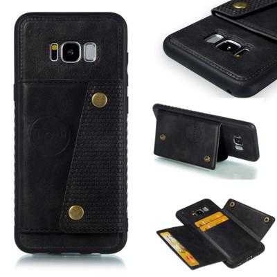 Lederen beschermhoes voor Galaxy S8 plus (zwart)