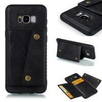 Lederen beschermhoes voor Galaxy S8 plus (zwart) - thumbnail