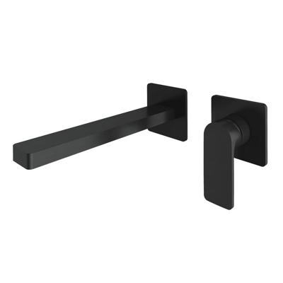 Hotbath Gal - Wastafelmengkraan - zonder Waste - Laag - Geborsteld Gunmetal PVD - Inbouw - Messing