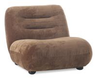 Dutchbone Fauteuil 'Wyatt' Velvet, kleur Cognac - thumbnail