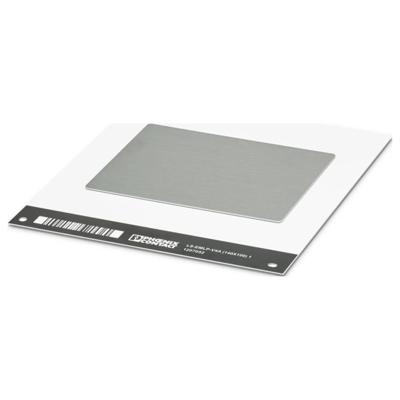 Phoenix Contact 1207052 LS-EMLP-V4A (140X100) 1 Apparaatmarkering Montagemethode: Plakken Markeringsvlak: 100 x 140 mm Zilver Aantal markeringen: 1 5 stuk(s)