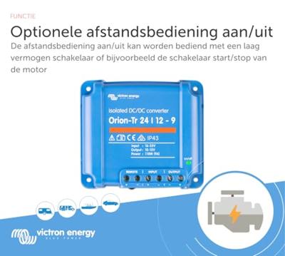 Victron Energy Orion-Tr 24/12-9A Converter 110 W 12 V - 12.2 V Op afstand bedienbaar