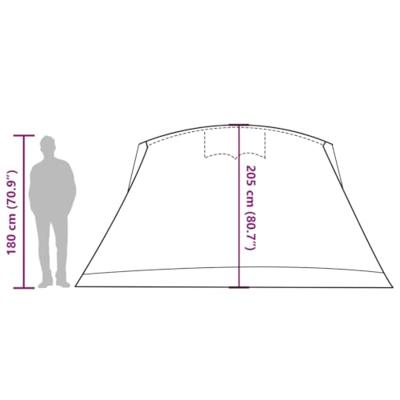 VidaXL Tunneltent 10-persoons waterdicht groen