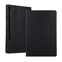 Voltage elastische textuur horizontale Flip lederen case voor Galaxy tab S6 T860 met houder (zwart) - thumbnail