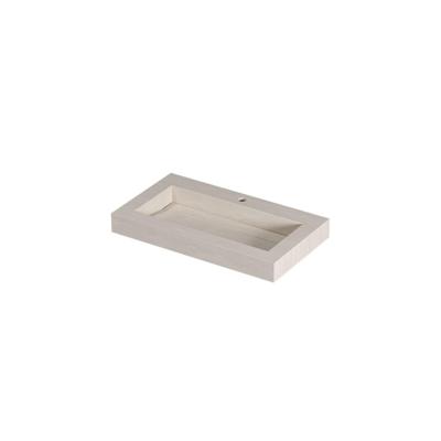INK Pitch Wastafel keramische slab bak met drain en front en side skirts 1 kraangat 80x45x9 Travertin mat INK Pitch Wastafel keramische slab bak met drain en front en side skirts 1 kraangat 80x45x9 Travertin mat