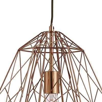 Searchlight Koperen draadlampGeometric Cage Ø 39cm - 7271CU