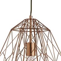 Searchlight Koperen draadlampGeometric Cage Ø 39cm - 7271CU - thumbnail